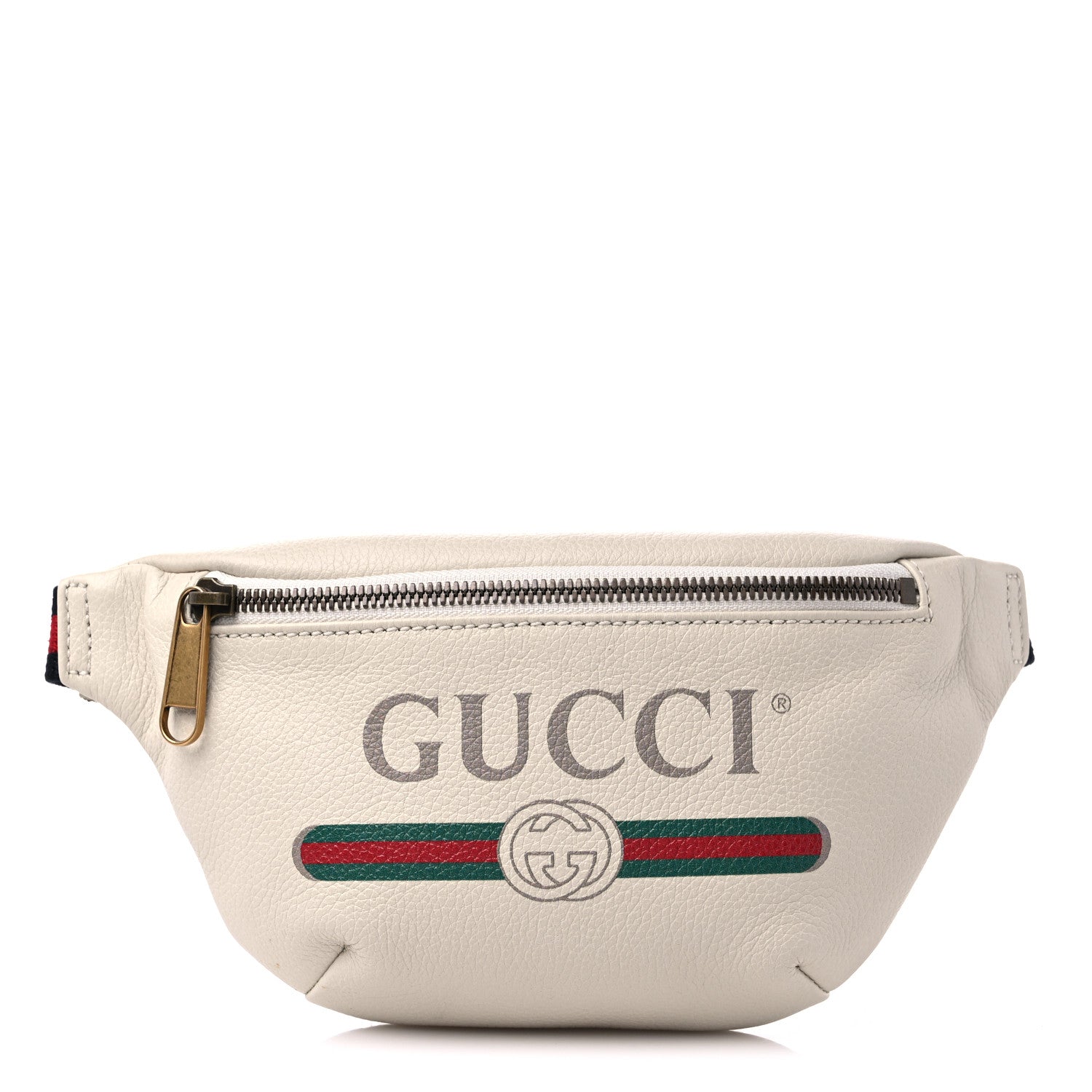 Gucci Grained Calfskin Small Logo Belt Bag White 1 of 9