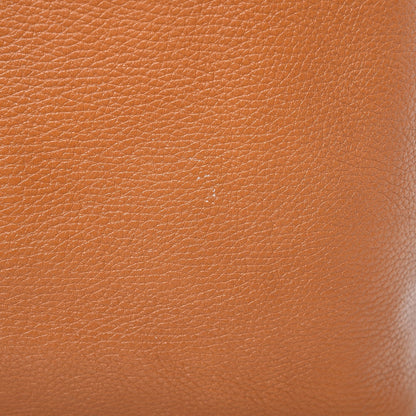 Alexander McQueen Pebbled Calfskin Skull Padlock Zip Tote Cognac 17 of 19