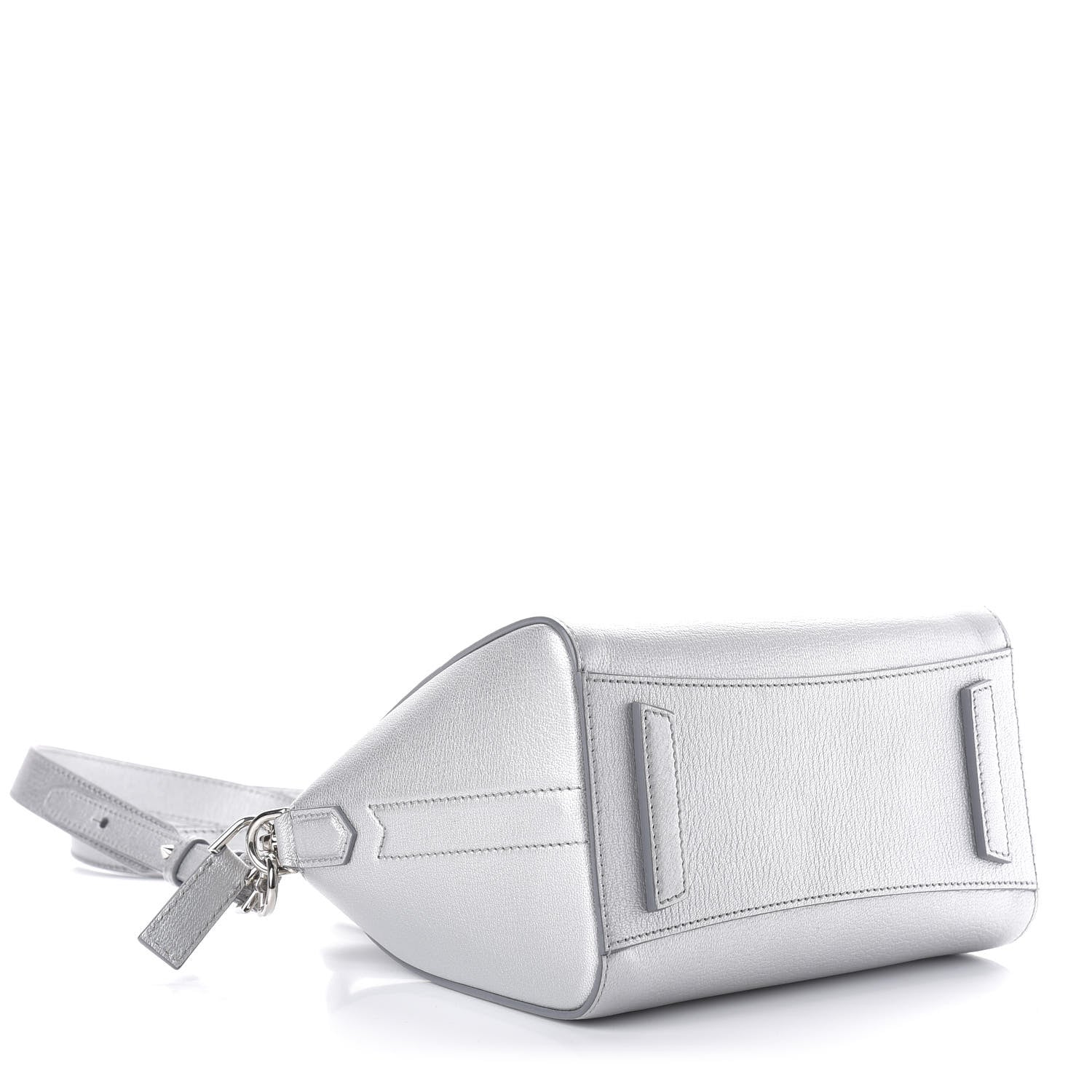 Givenchy Metallic Sugar Goatskin Mini Antigona Silver 4 of 10