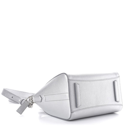 Givenchy Metallic Sugar Goatskin Mini Antigona Silver 4 of 10