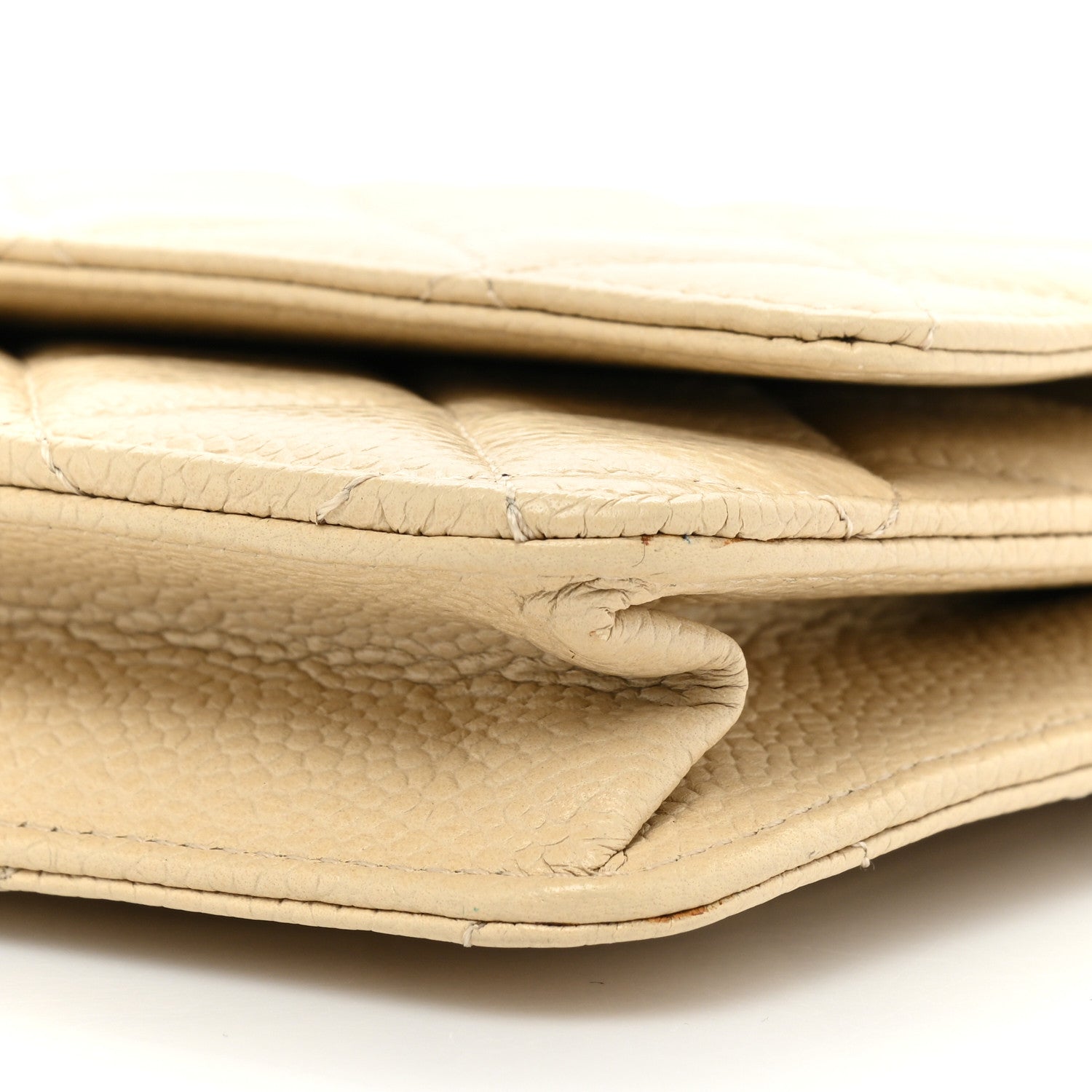 Chanel Caviar Quilted Wallet On Chain WOC Beige 10 of 17
