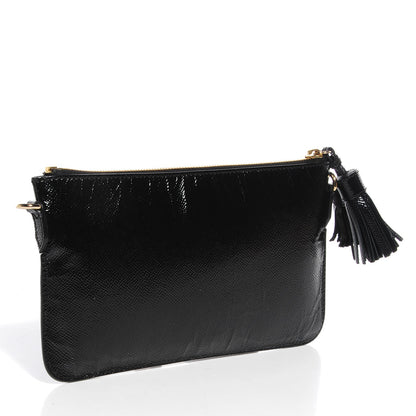 Burberry London Leather Peyton Crossbody Clutch Bag Black 3 of 9
