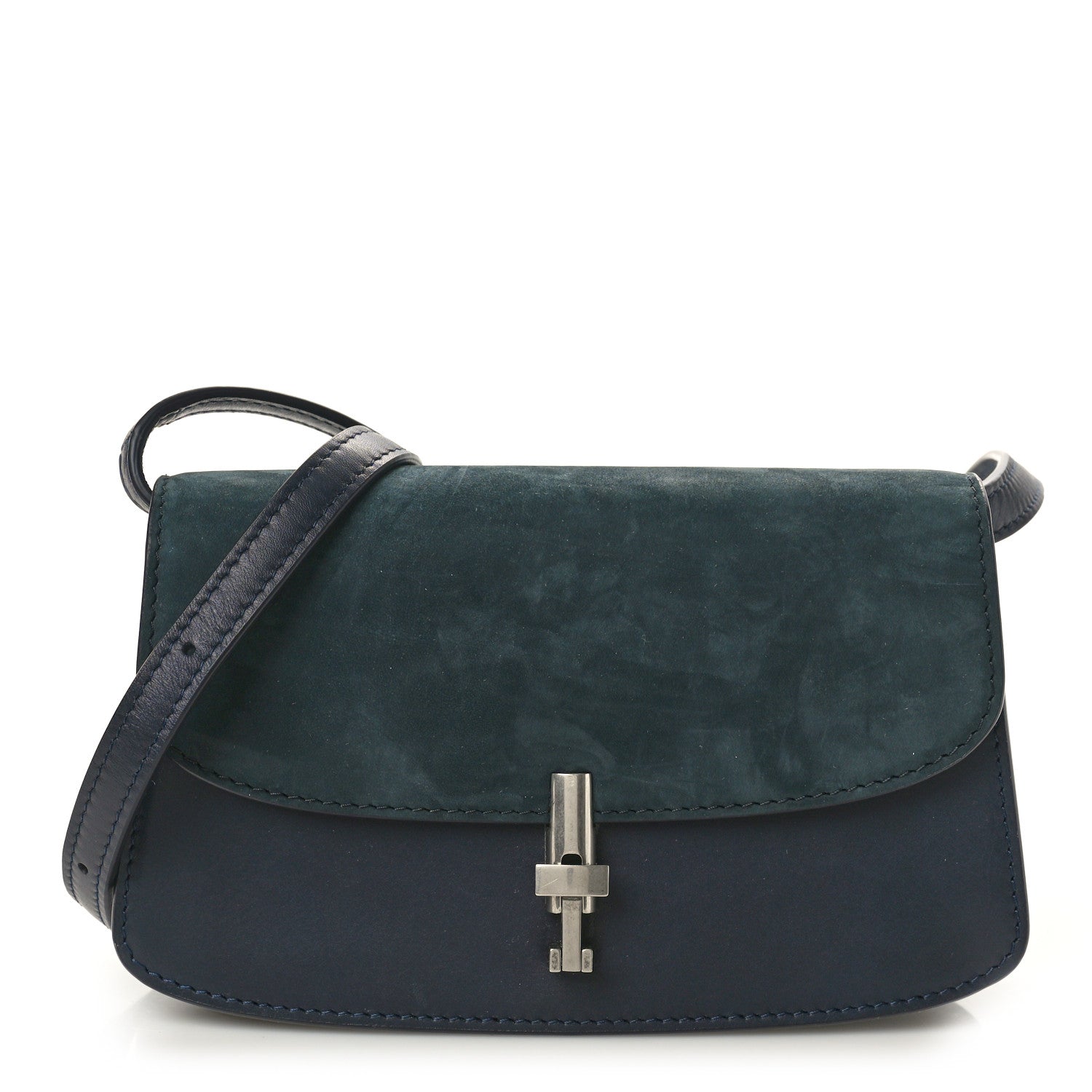 The Row Nubuck Calfskin Sofia E/W Crossbody Deep Navy Virginia Blue 1 of 10