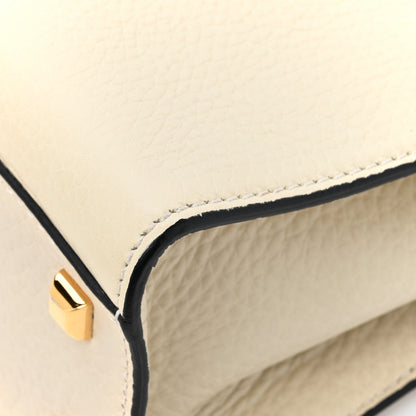Valentino Garavani VALENTINO GARAVANI Grained Calfskin Medium My Rockstud Frame Bag Light Ivory 13 of 14