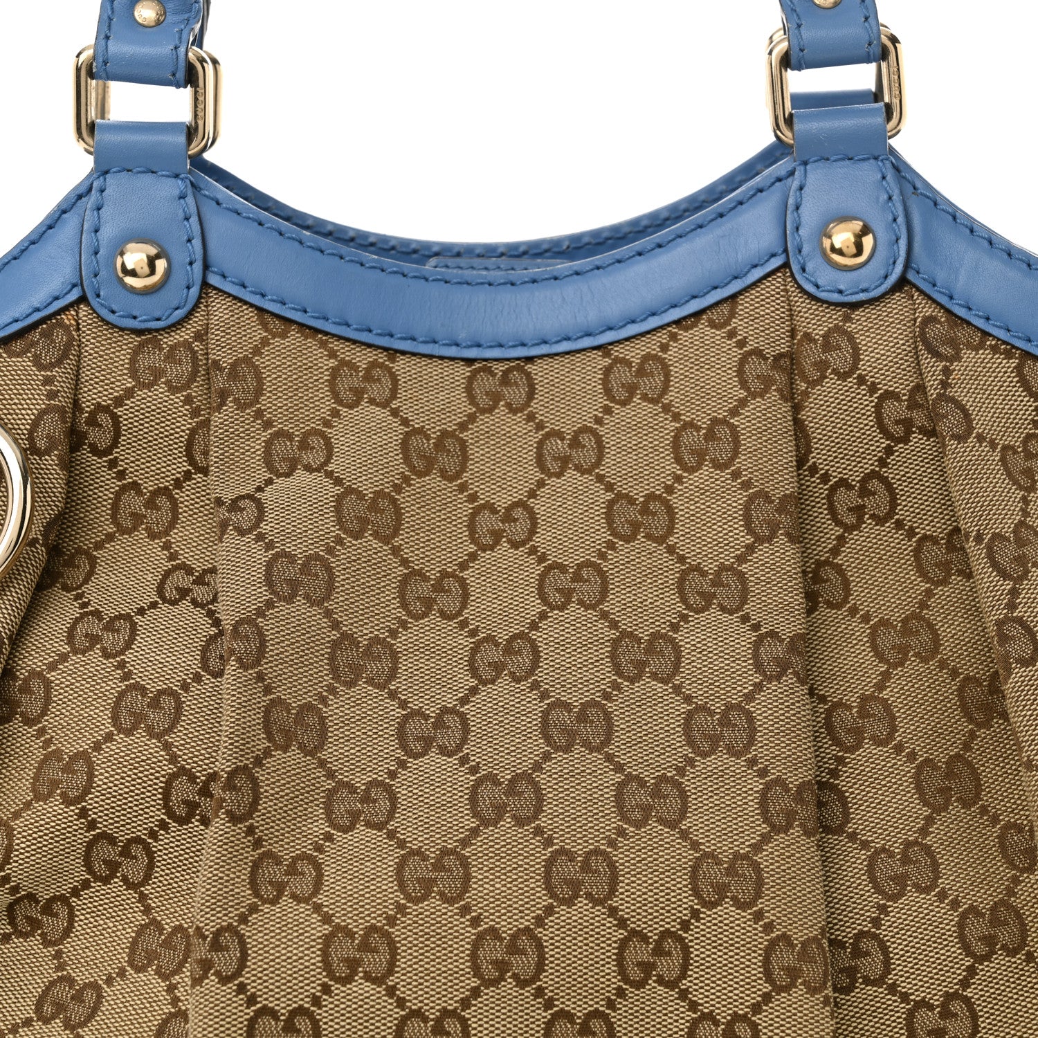 Gucci Monogram Lurex Medium Sukey Tote Blue 8 of 16