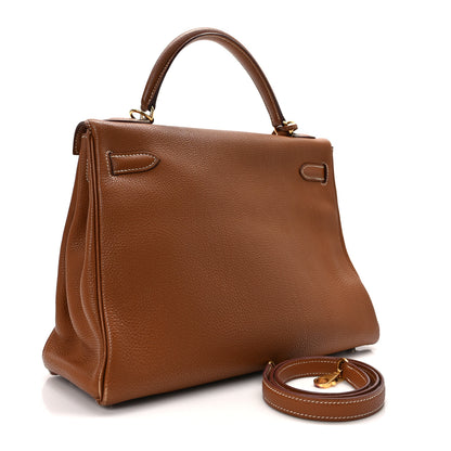 Hermes Togo Kelly Retourne 32 Gold 3 of 13