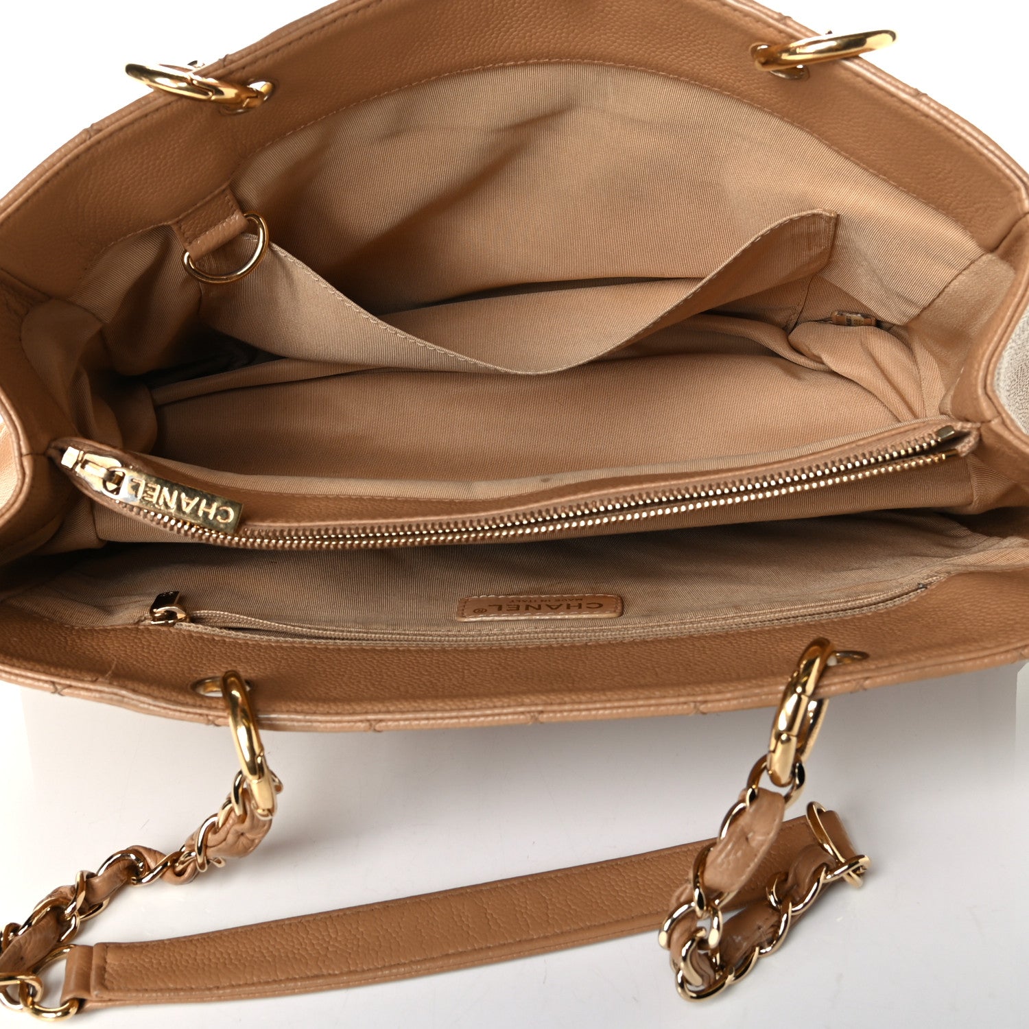 Chanel Caviar Quilted Grand Shopping Tote GST Beige 4 of 7