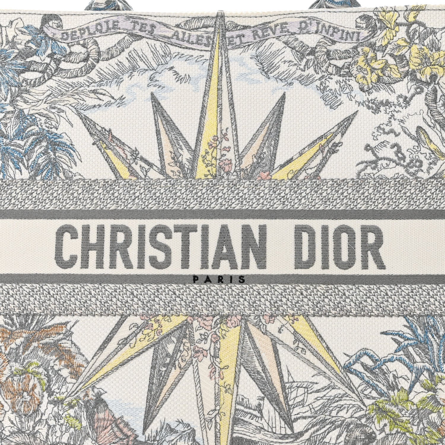 Christian Dior Canvas Embroidered Large Rêve d'Infini Book Tote Multicolor 8 of 12