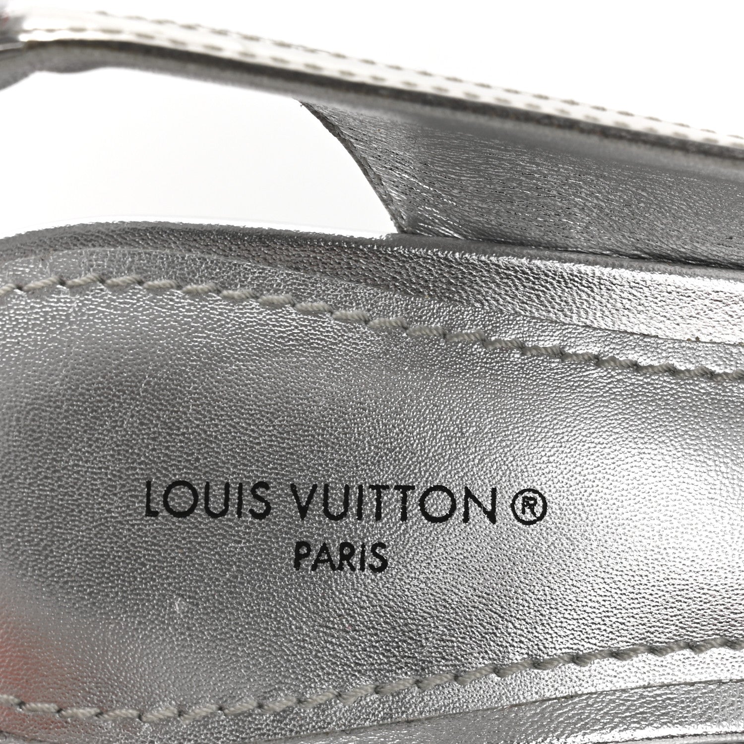 Louis Vuitton Metallic Lambskin Archlight Slingback Pumps 37.5 Argent 8 of 10