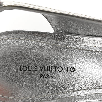 Louis Vuitton Metallic Lambskin Archlight Slingback Pumps 37.5 Argent 8 of 10