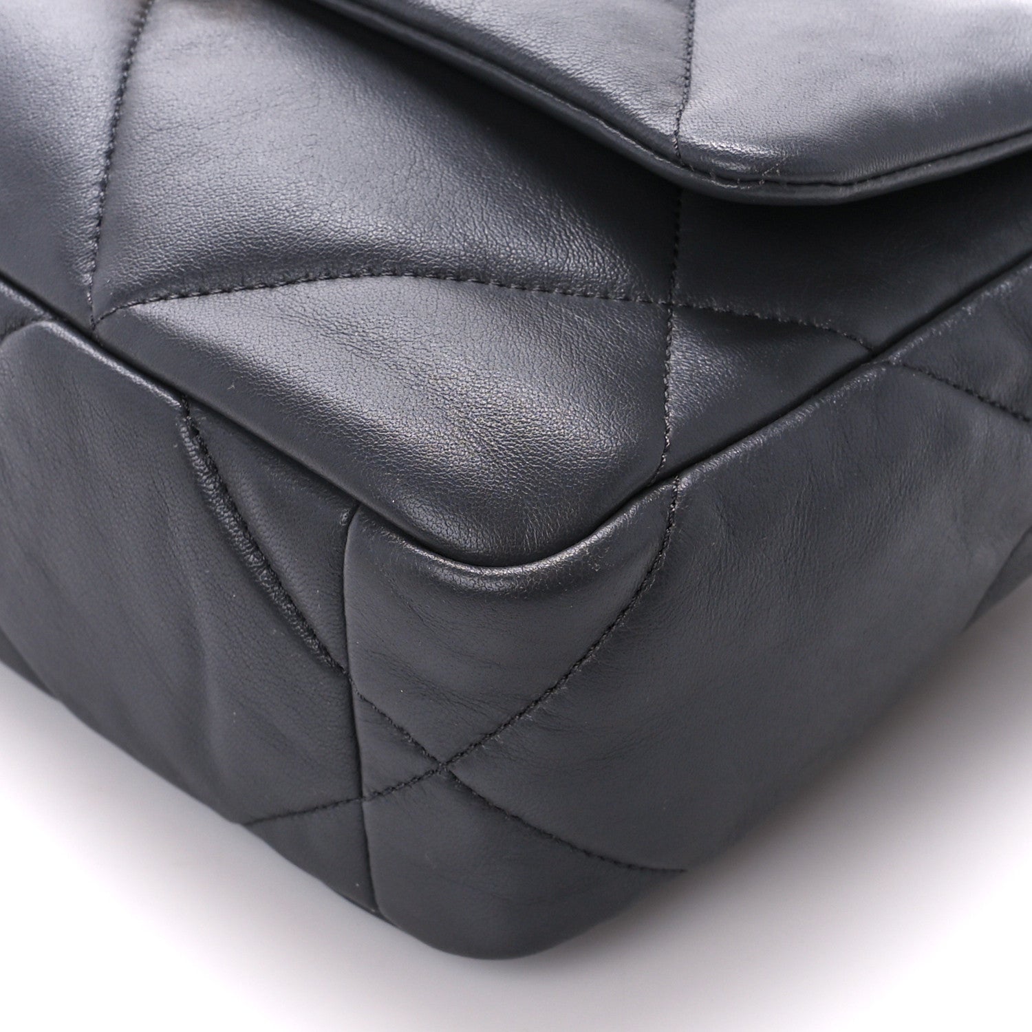 Chanel Lambskin Quilted Medium Chanel 19 Flap Dark Grey 10 of 10