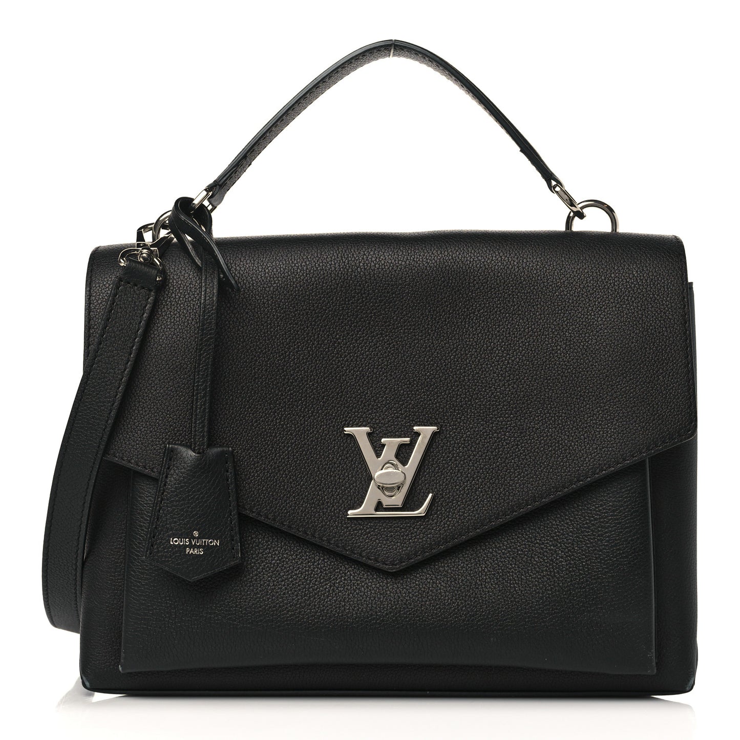 Soft Calfskin My Lockme Top Handle Black