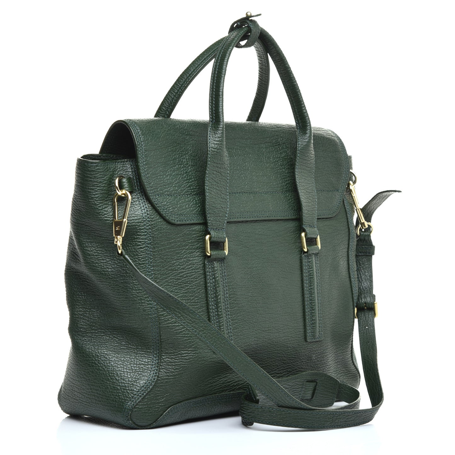 Textured Calfskin Large Pashli Satchel Jade