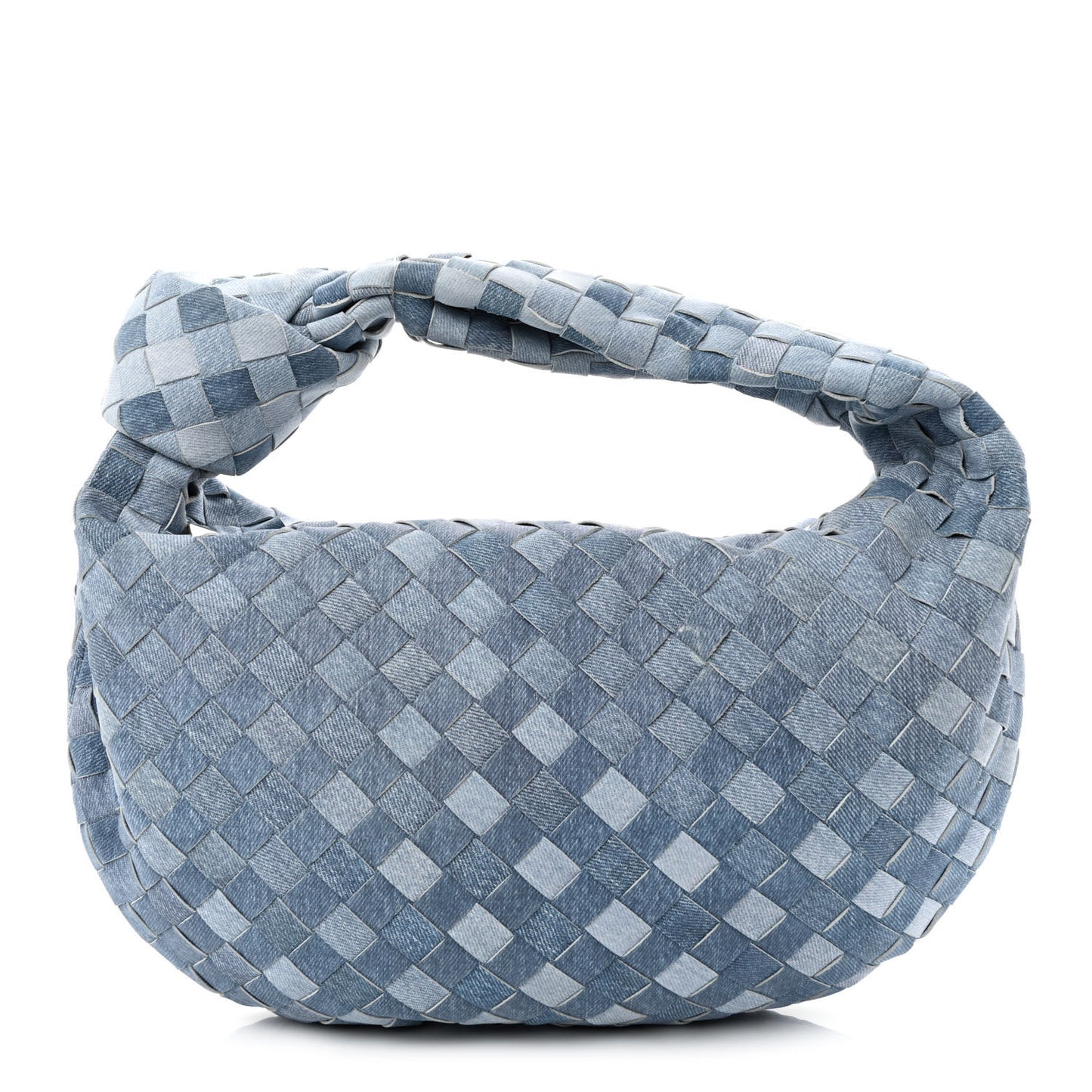 Nappa Denim Effect Intrecciato Teen Jodie Hobo Denim