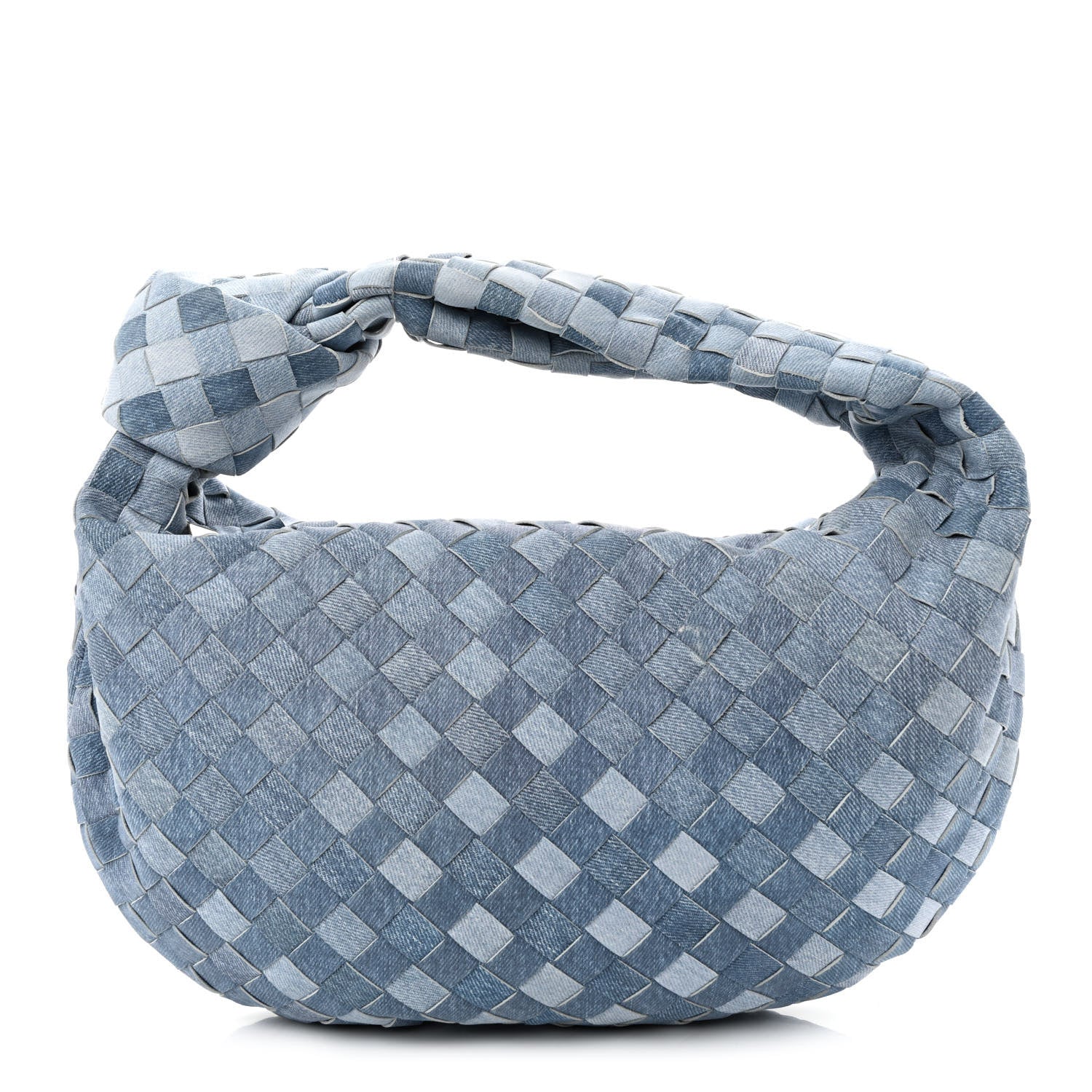 Bottega Veneta Nappa Denim Effect Intrecciato Teen Jodie Hobo Denim 1 of 12