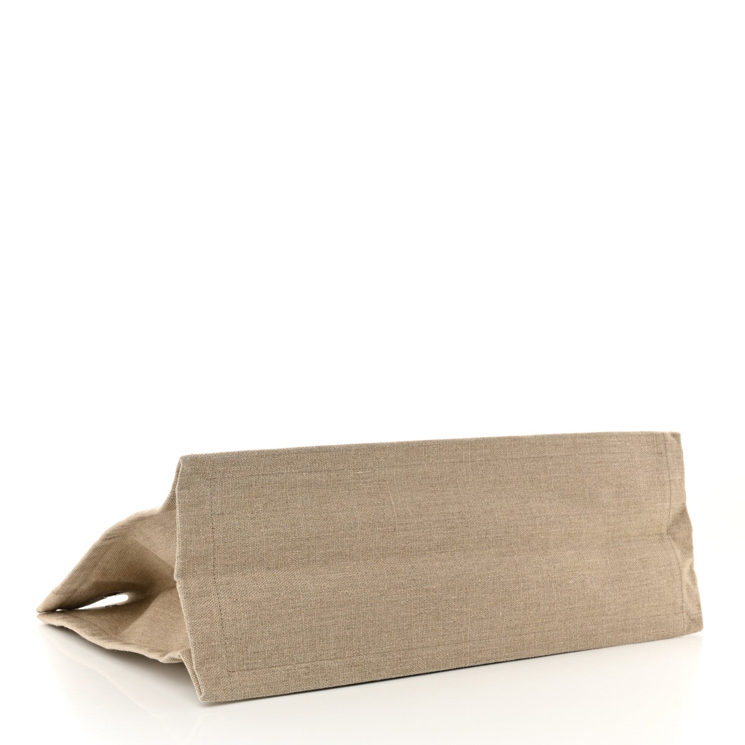 Saint Laurent Linen Calfskin Rive Gauche Tote Optic White 4 of 12