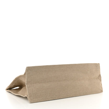 Saint Laurent Linen Calfskin Rive Gauche Tote Optic White 4 of 12