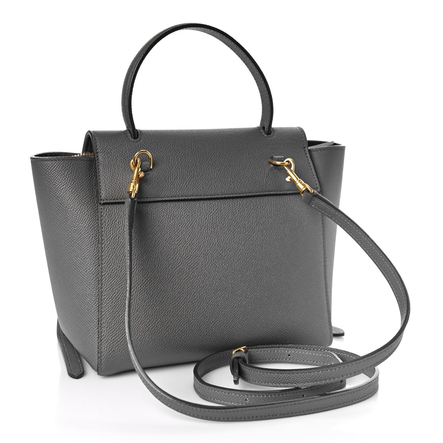 Celine Grained Calfskin Nano Belt Bag Grey 2 of 9