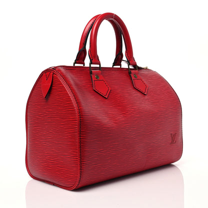 Louis Vuitton Epi Speedy 25 Castillan Red 3 of 10