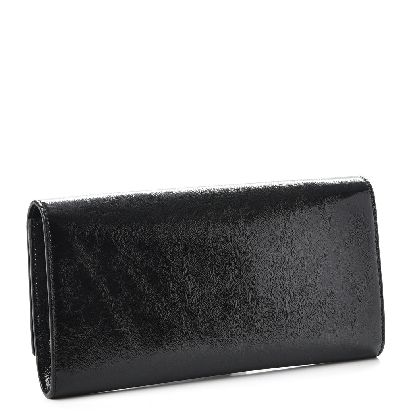 Textured Patent Monogram Small Belle De Jour Clutch Black
