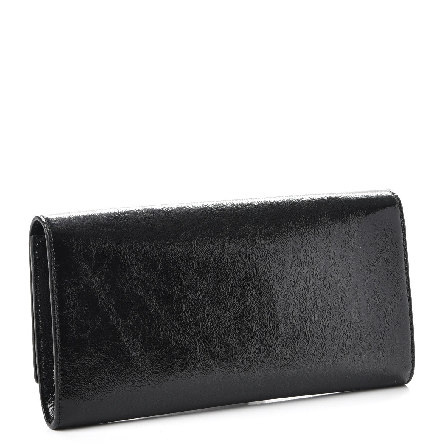 Saint Laurent Textured Patent Monogram Small Belle De Jour Clutch Black 3 of 7