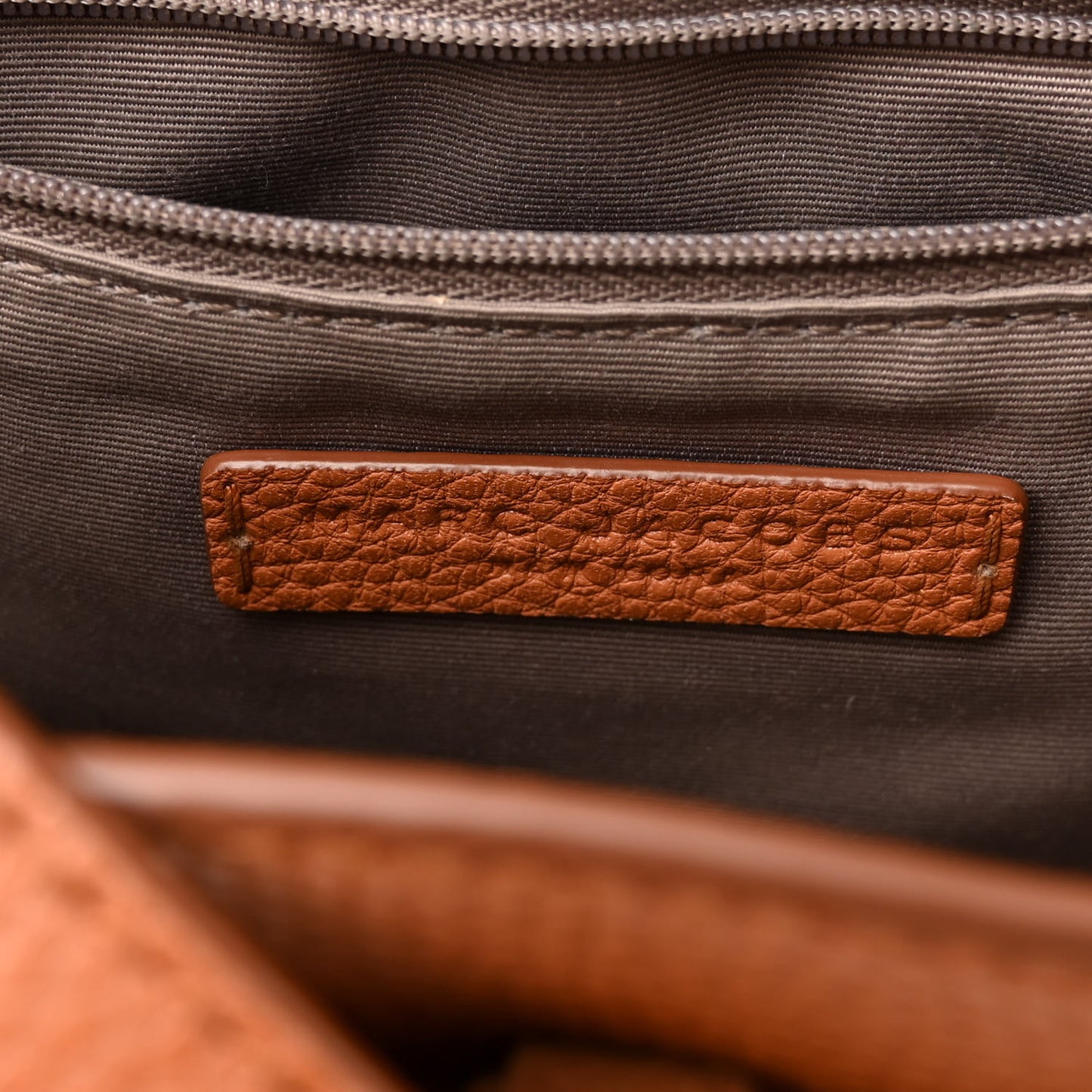 Pebbled Calfskin Maverick Saddle Bag Smoked Almond