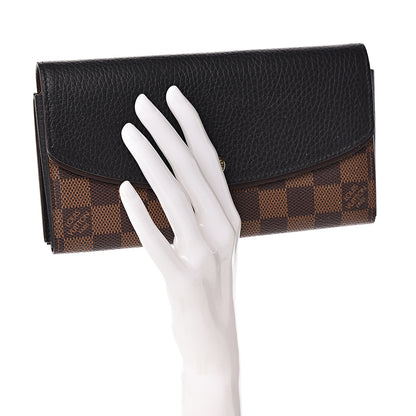 Louis Vuitton Damier Ebene Normandy Wallet Black 2 of 10