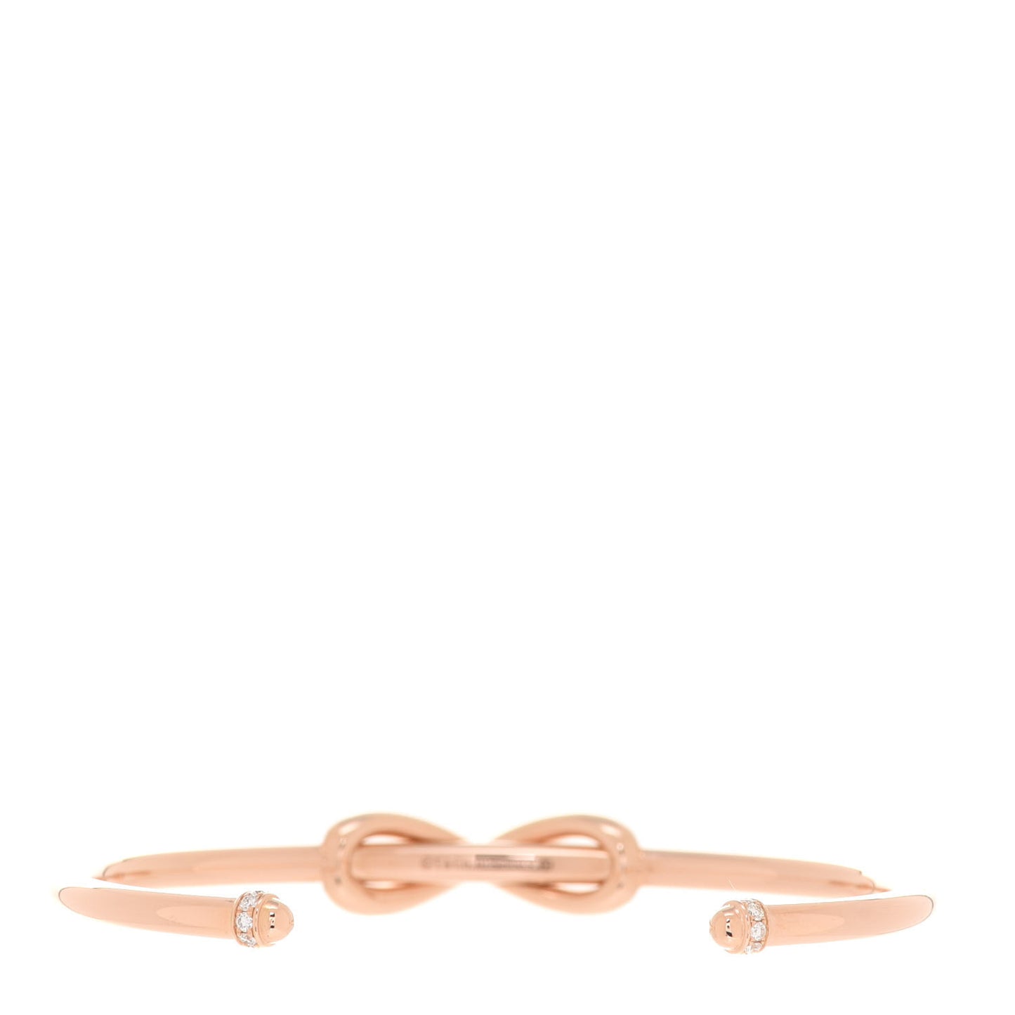 18K Rose Gold Diamond Infinity Cuff Bracelet
