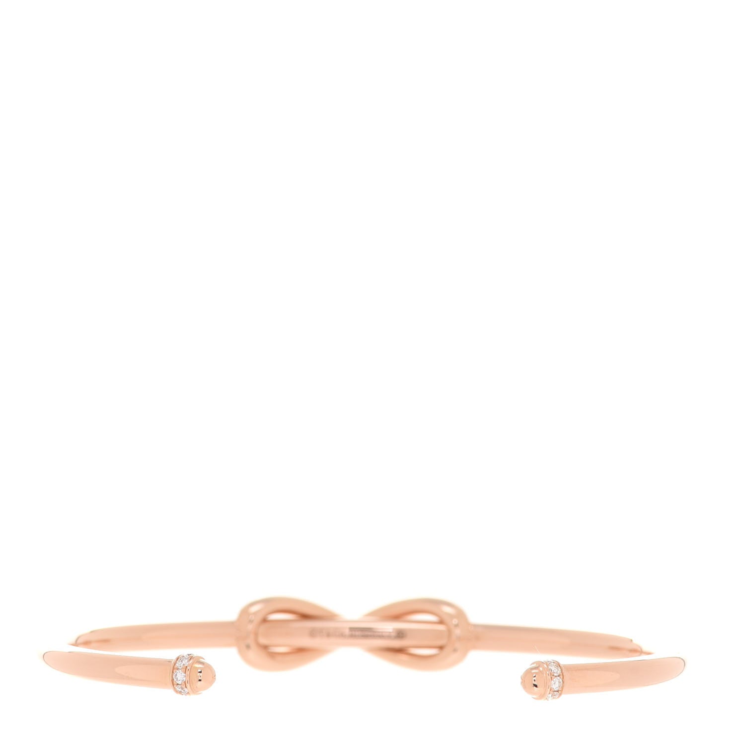 Tiffany 18K Rose Gold Diamond Infinity Cuff Bracelet 3 of 5
