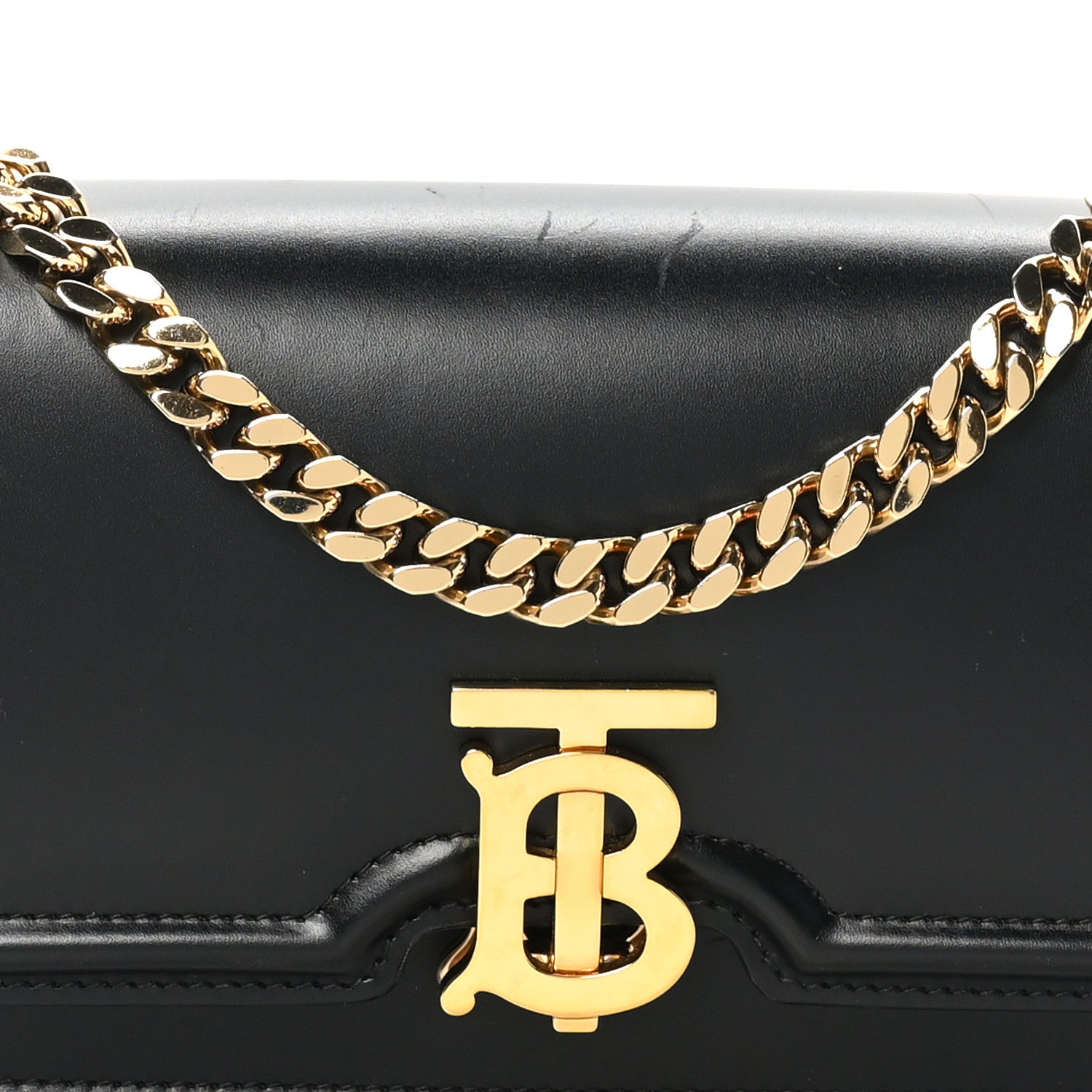 Burberry Calfskin Mini TB Bag Black 8 of 10