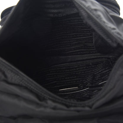 Prada Tessuto Nylon Saffiano Messenger Bag Black 4 of 9