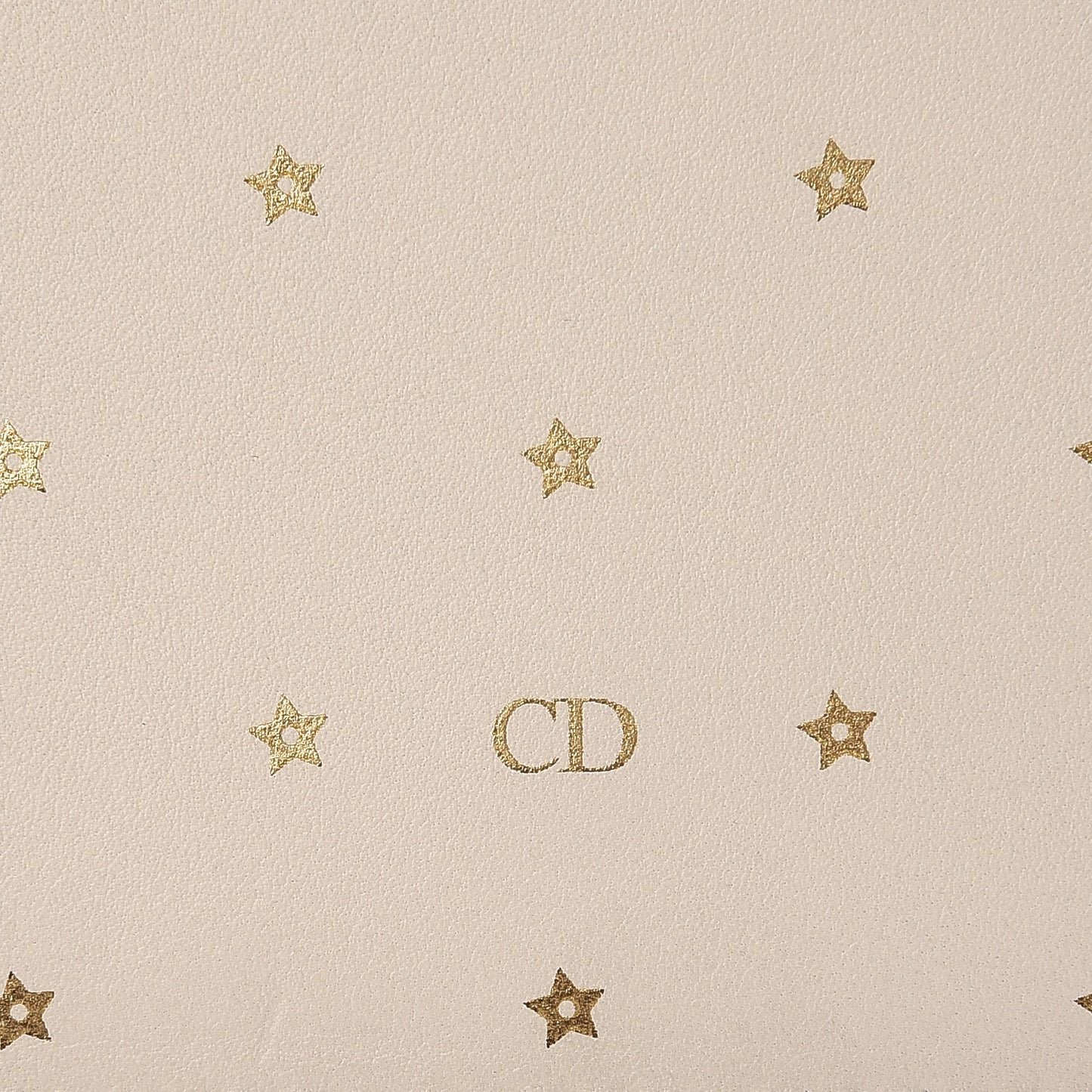 Calfskin Embossed Stars Wallet on Chain White Gold
