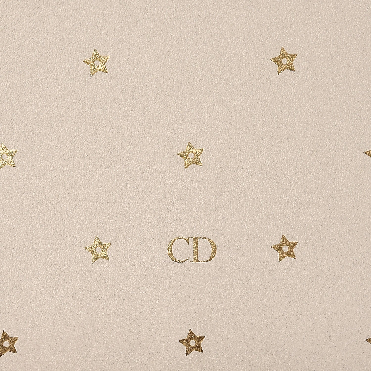 Christian Dior Calfskin Embossed Stars Wallet on Chain White Gold 7 of 8