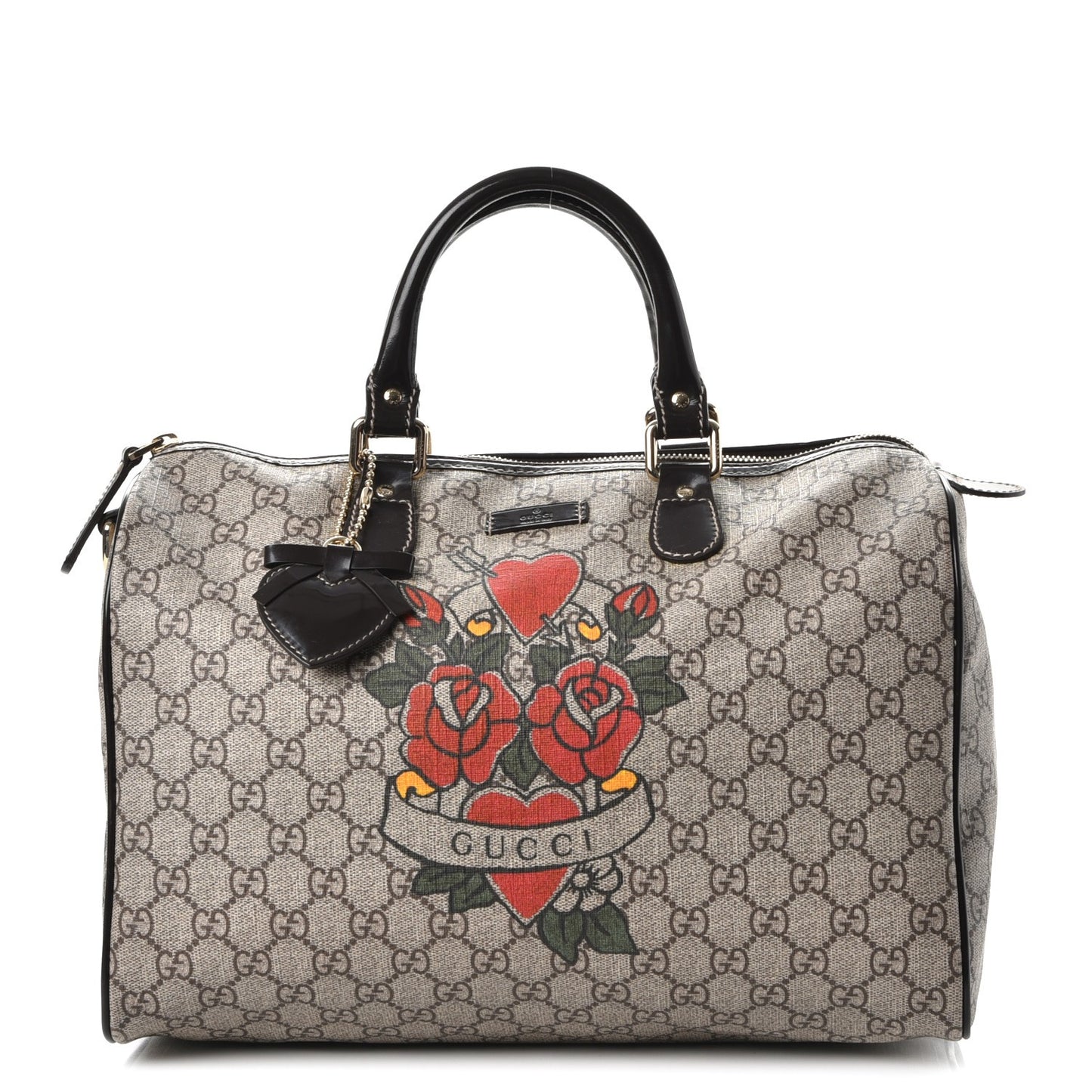 GG Plus Monogram Tattoo Heart Medium Joy Boston Dark Brown