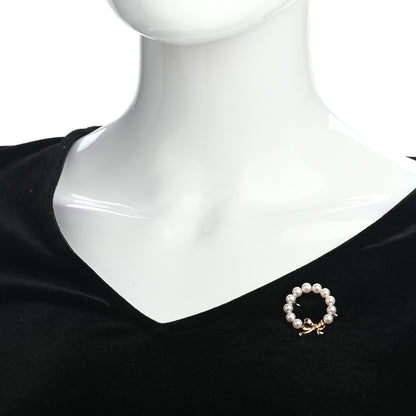 Mikimoto 14K Yellow Gold Akoya Pearl Wreath Brooch 2 of 4