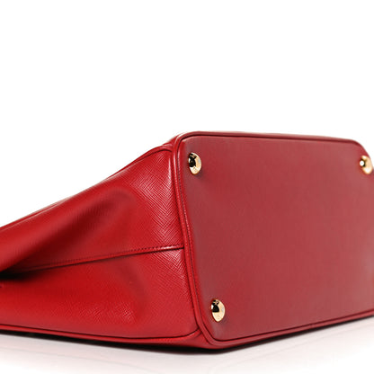 Prada Saffiano Small Galleria Double Zip Tote Fuoco 9 of 12