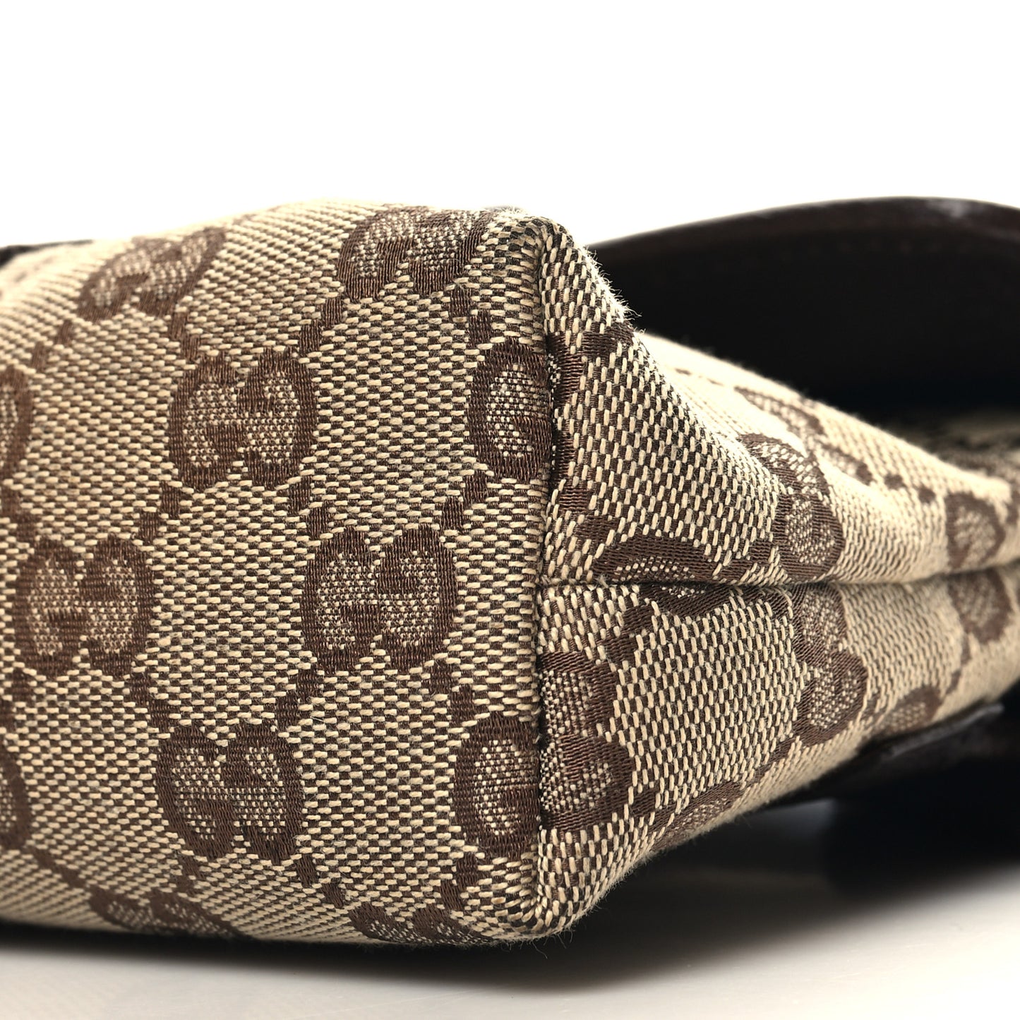 GG Monogram Buckle Belt Bag Dark Brown