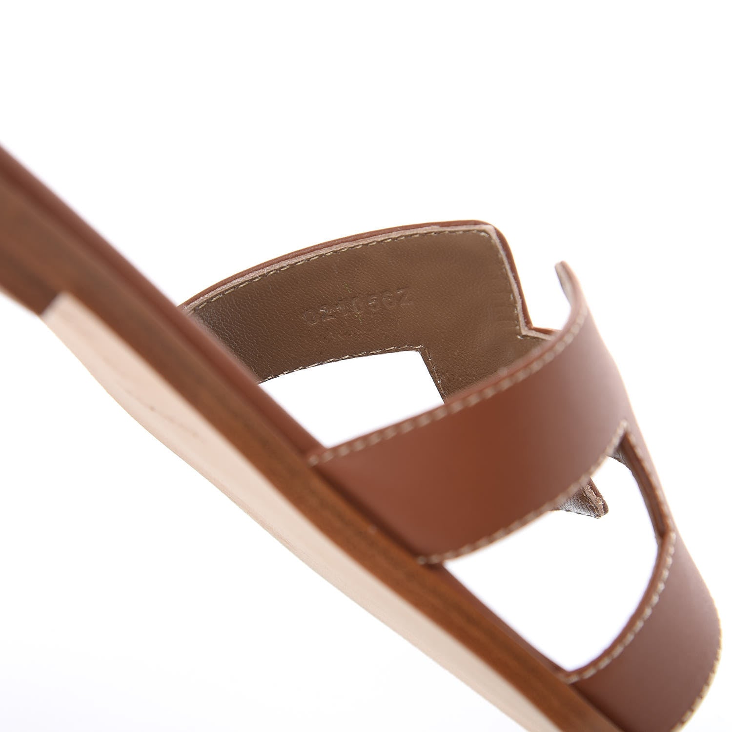 Hermes Box Calfskin Oran Sandals 37 Gold 9 of 10