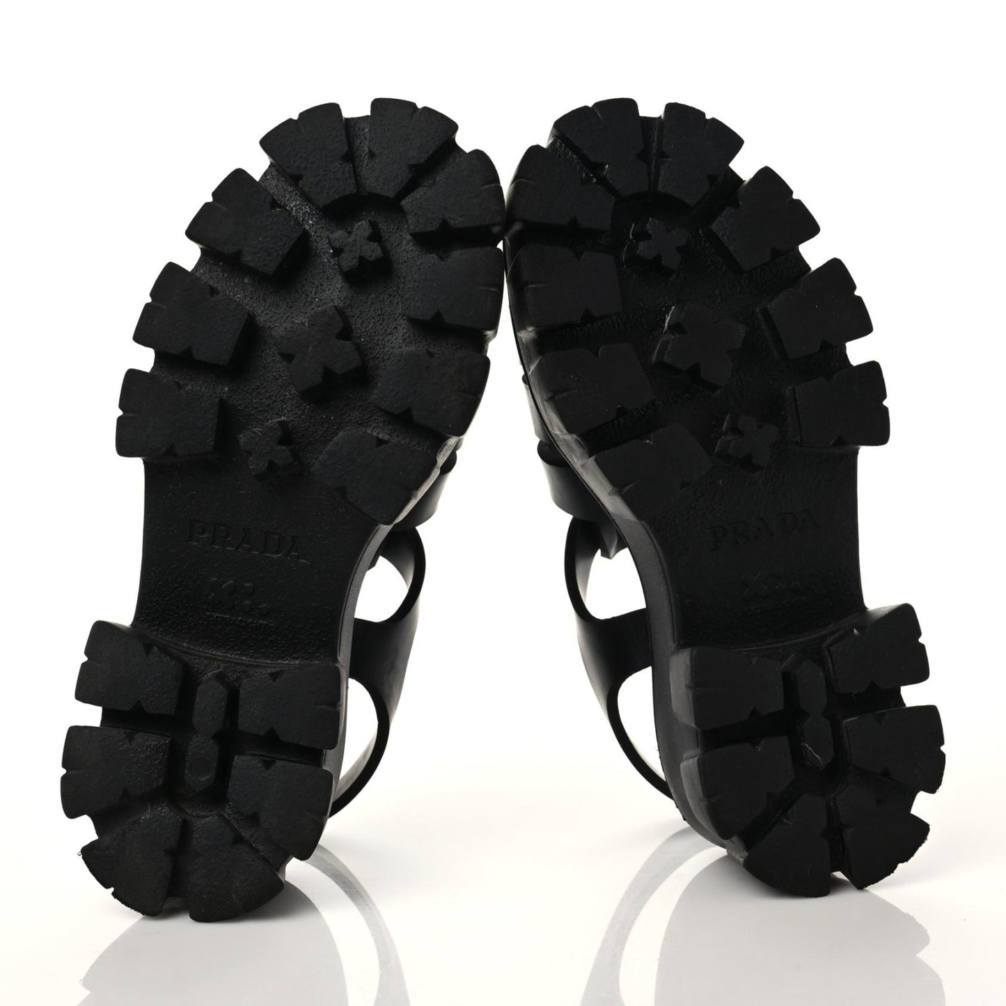 Foam Rubber Triangle Logo Monolith 55mm Cage Sandals 35 Black