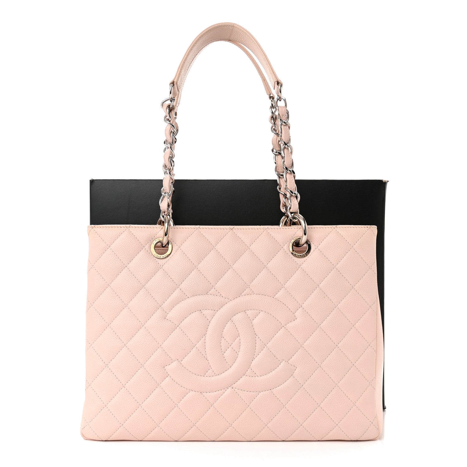 Chanel Caviar Quilted Grand Shopping Tote GST Light Pink 13 of 13