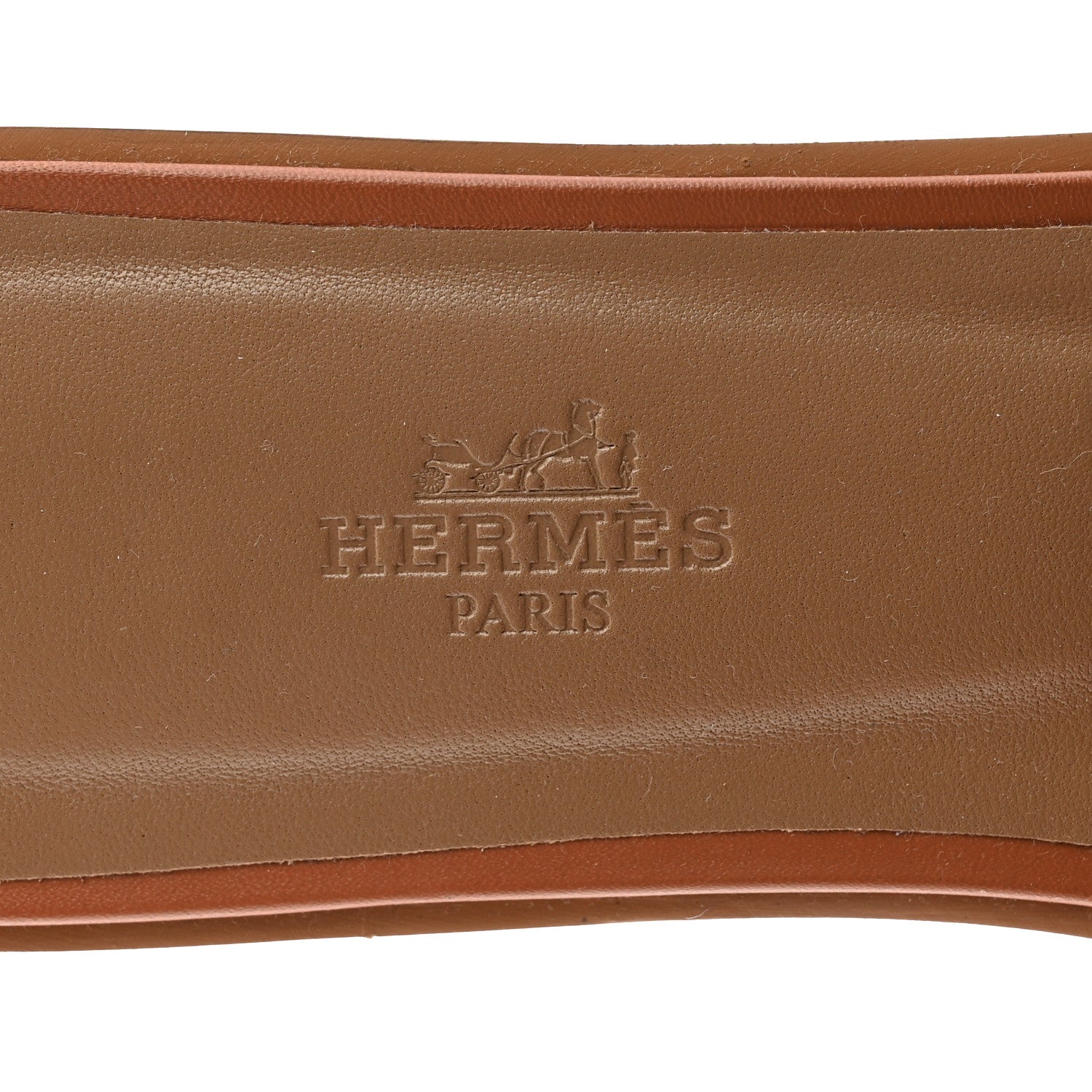 Hermes Box Calfskin Oran Sandals 38.5 Gold 7 of 9