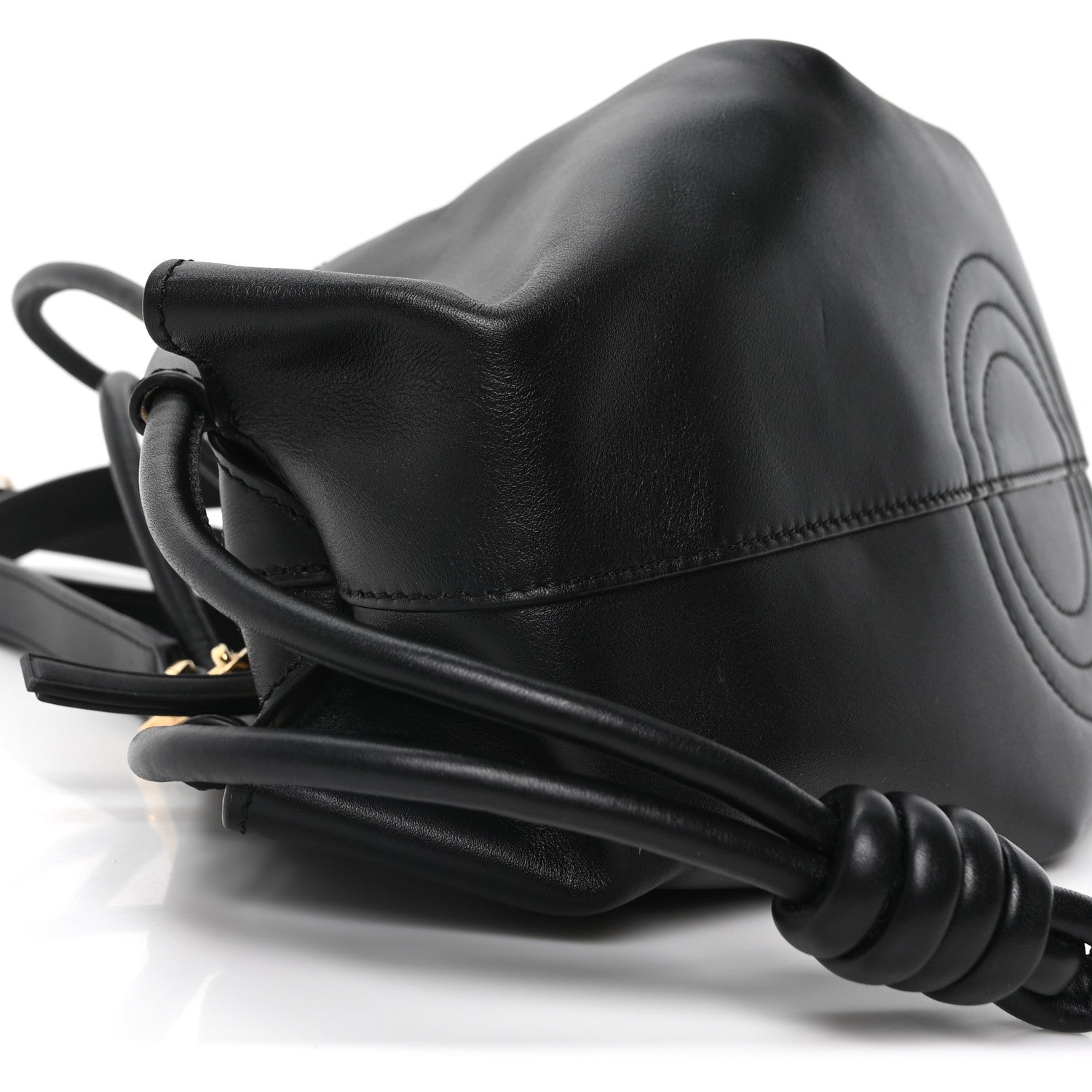 Loewe Shiny Nappa Calfskin Small Paseo Bag Black 8 of 9