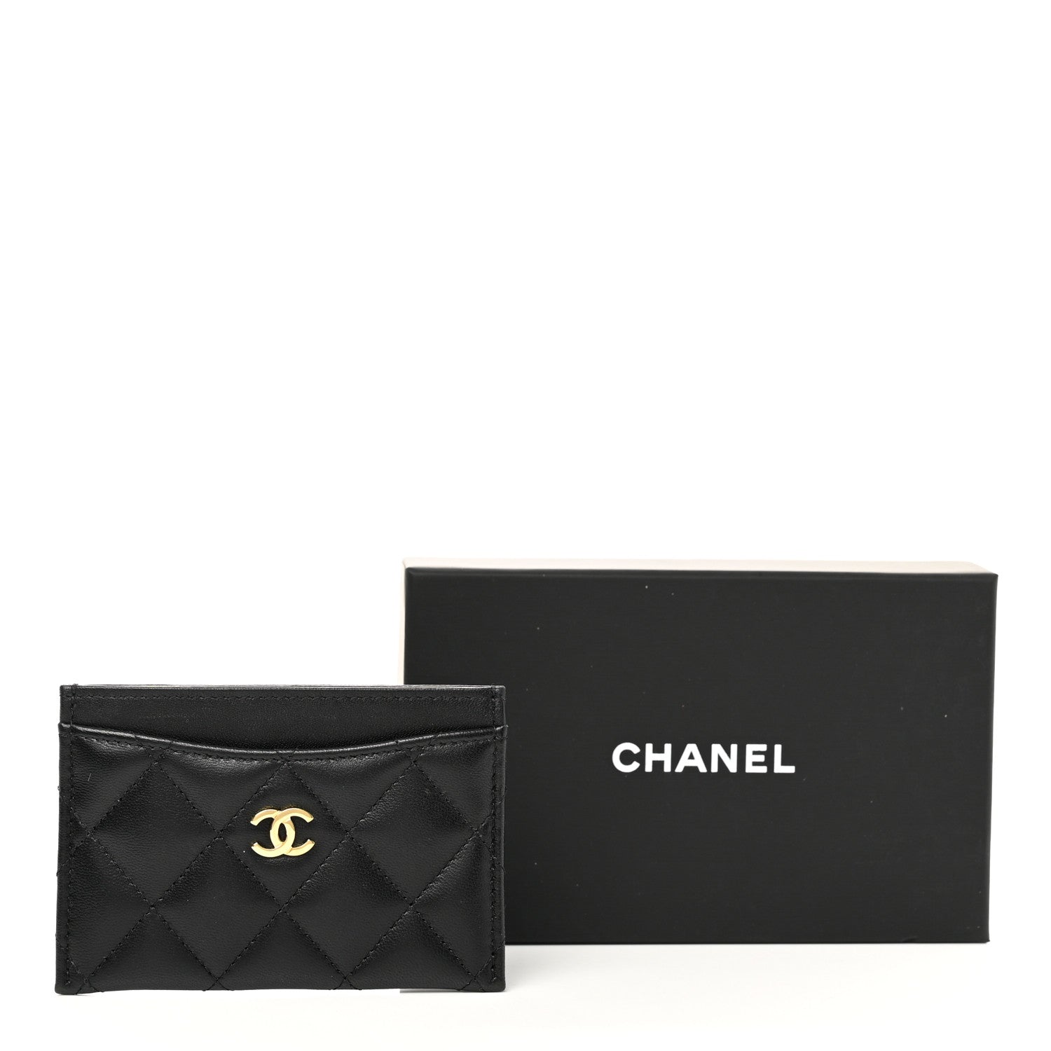 Chanel Lambskin Quilted Card Holder Black 9 of 9