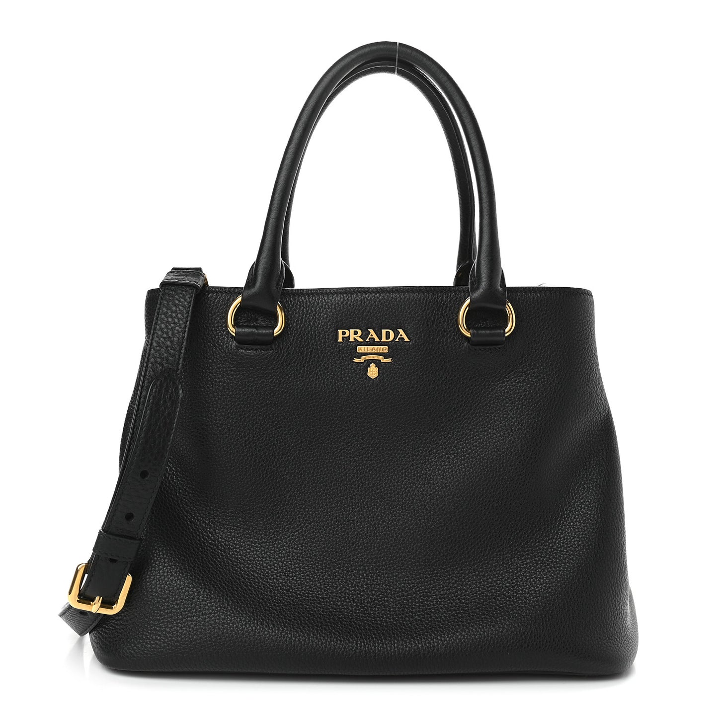 Vitello Phenix Top Handle Bag Black