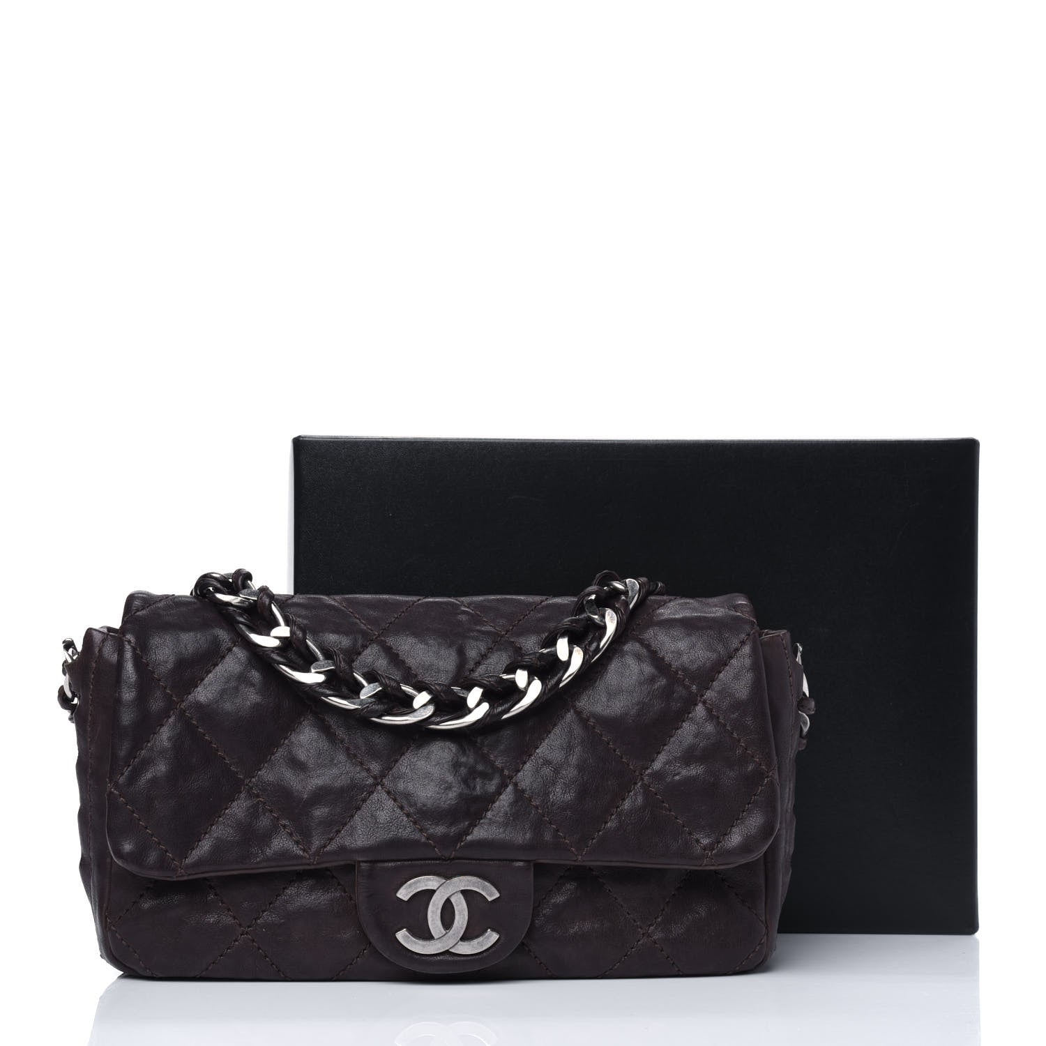 Chanel Calfskin Quilted Modern Chain Flap Brown 23 of 23