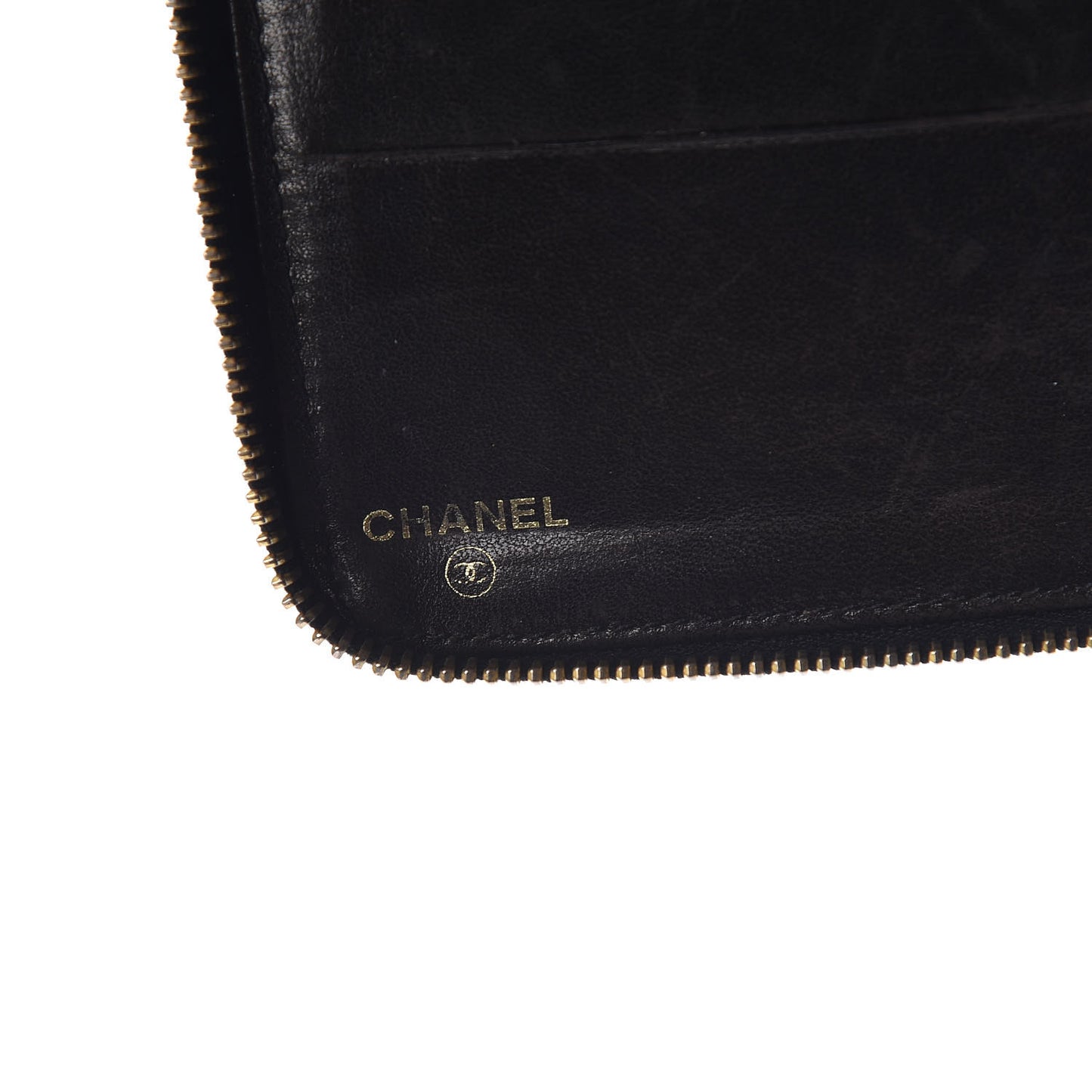 Patent CC Zip Around Wallet Black