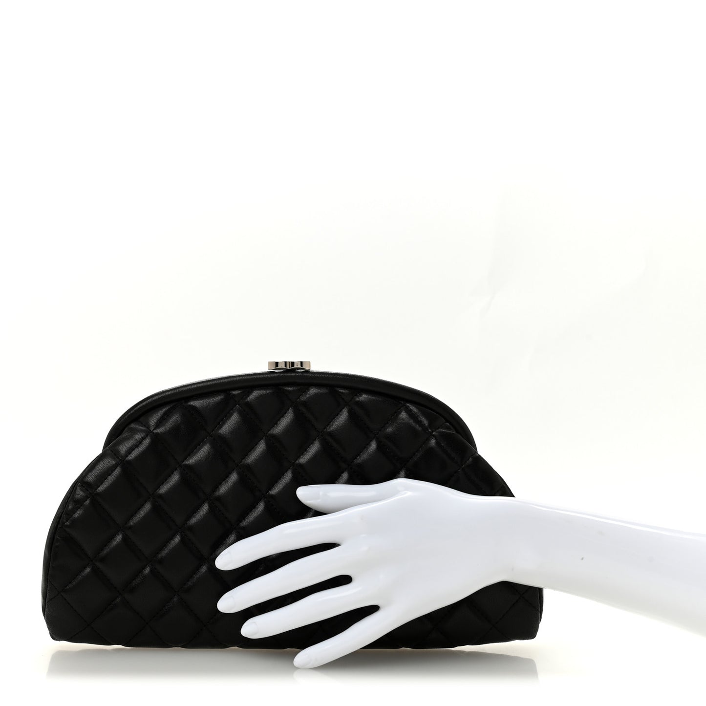 Lambskin Quilted Timeless Clutch Black