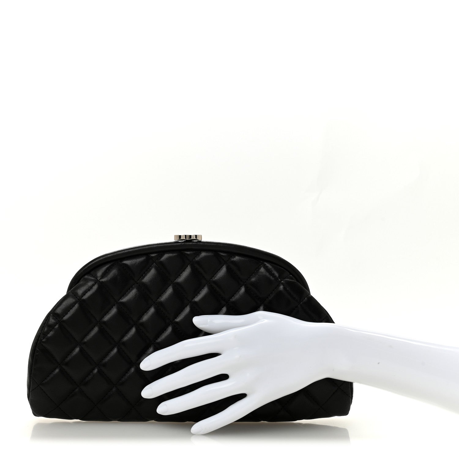 Chanel Lambskin Quilted Timeless Clutch Black 2 of 10