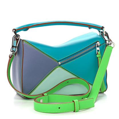 Loewe Calfskin Small Puzzle Bag Lagoon Blue Blueberry 3 of 8