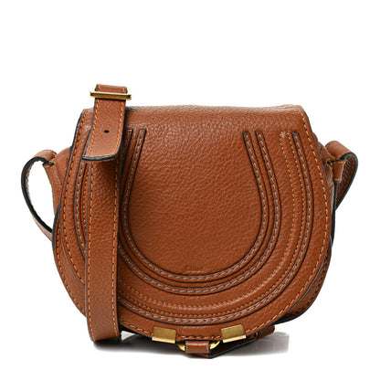 Chloe Calfskin Mini Marcie Round Crossbody Bag Tan 1 of 18